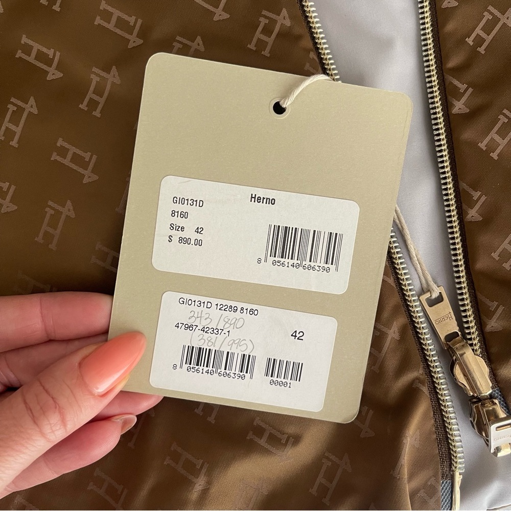 Herno Monogram Motif Reversible Hooded Jacket - Picture 4 of 13